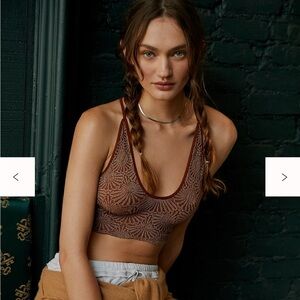 Free People Tank Bundle Nuetral Brown and Cream Bandeau XS\S